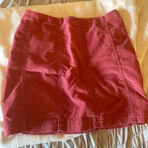 Free people rust colored corduroy skirt